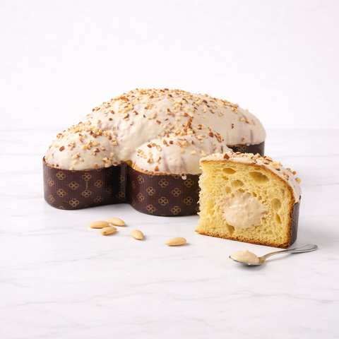 Colomba artigianale mandorle e cioccolato bianco
